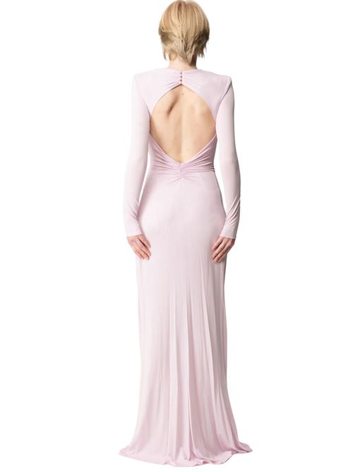 Abito red carpet in cupro c/piercing rosa Elisabetta Franchi | ABR2451E2544